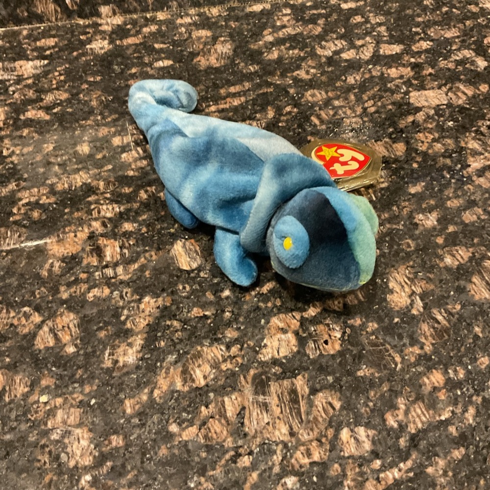 Blue Chameleon Plush Toy NWT Beanie Baby